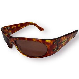 Black Flys‎ Shiny Tortoise Sunglasses Brown Lenses Rare Vintage Retro Shades